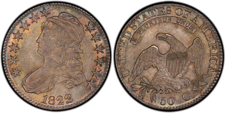 1823 Capped Bust Half Dollar. O-103. MS-65 (PCGS).